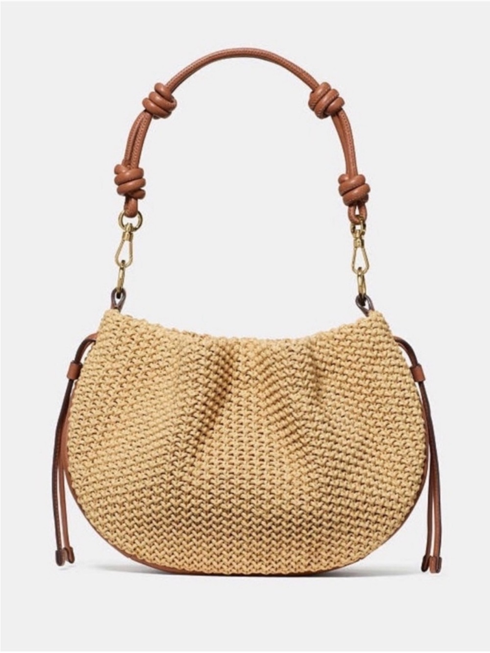 Kate Spade New York Smaller size PINCH STRAW CROSSBODY BAG NWT